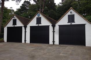 Three Warwick sectional doors finished in Ebony