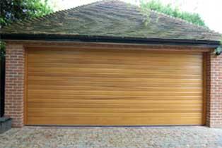 wirksworth sectional door finished in Light Oak