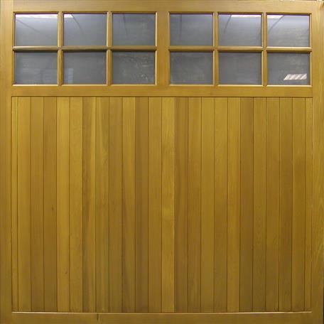 Cedar Edale door 7'0"x6'6"  finished in Medium Oak