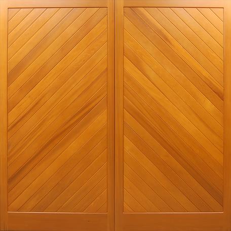 Cedar Buxton Side hinged Doors  1923 x 2100  Finished in Dark Oak