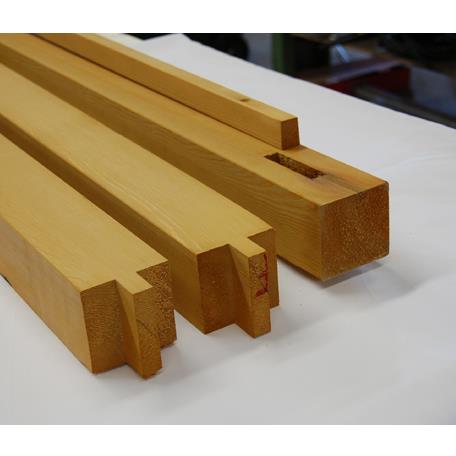 Hardwood timber Frame 75mm x 95mm section unassembled dippcoat finished for side hinge doors